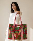 Jungle Glow Tote Bag with Zip