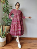 Hand Printed Cotton Dress