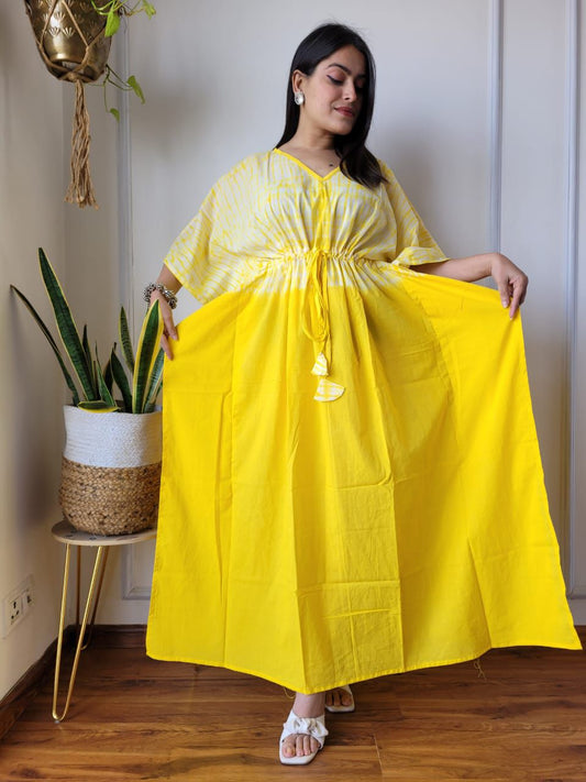 Hand Printed Cotton Kaftan Dresses
