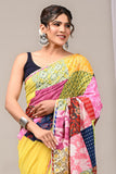 Pure Cotton Saree with Vibrant Patchwork