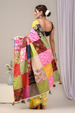 Pure Cotton Saree with Vibrant Patchwork