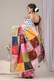 Pure Cotton Saree with Vibrant Patchwork
