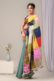 Pure Cotton Saree with Vibrant Patchwork