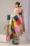 Pure Cotton Saree with Vibrant Patchwork