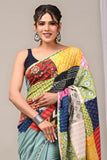 Pure Cotton Saree with Vibrant Patchwork