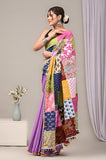 Pure Cotton Saree with Vibrant Patchwork