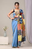 Pure Cotton Saree with Vibrant Patchwork