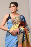 Pure Cotton Saree with Vibrant Patchwork