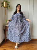 Hand Block Printed Cotton Free Size Dress