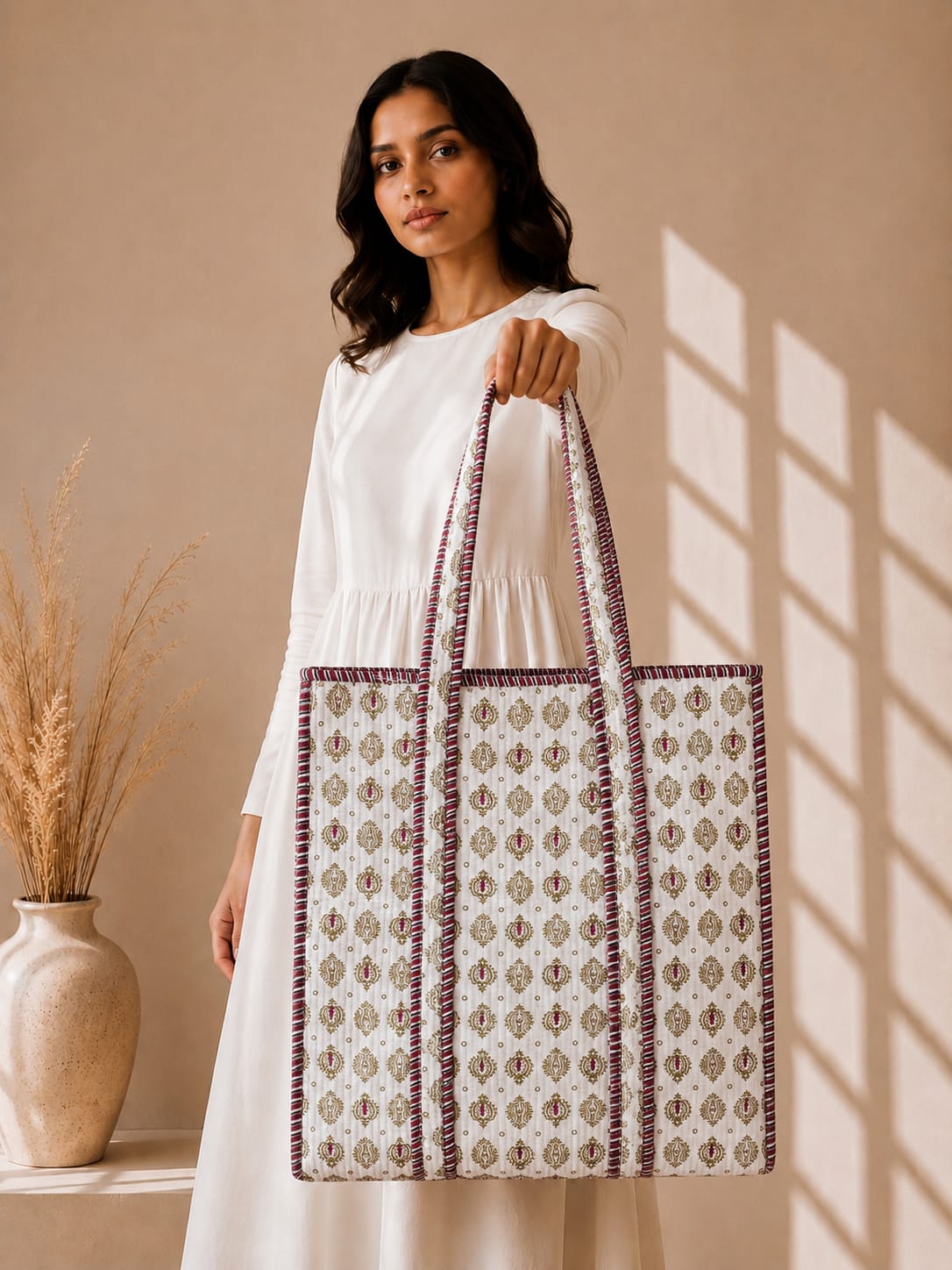 Garden Bay Tote Bag with Zip