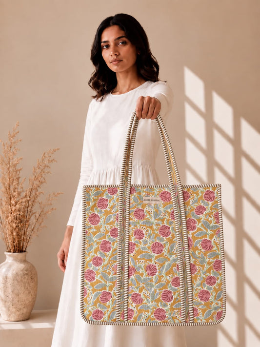 Blossom Bloom Tote Bag with Zip