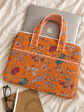 Orange Bar · Quilted Cotton Laptop Sleeve