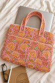 Beautiful Bloom · Quilted Cotton Laptop Sleeve
