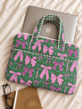 Bow Garden · Quilted Cotton Laptop Sleeve