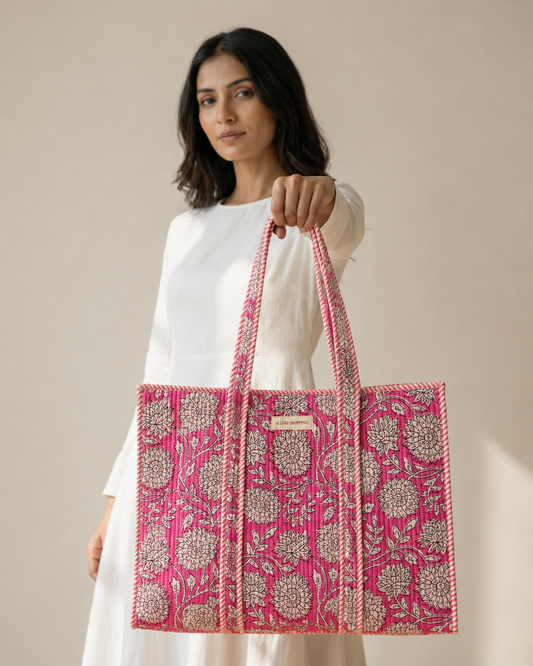 Soft Summer Tote Bag with Zip