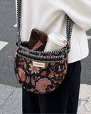 Kalamkari Noir · Quilted Cotton Crescent Sling