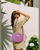 Lilac Caravan · Quilted Cotton Crescent Sling