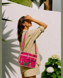 Fuchsia Wanderer · Quilted Cotton Sling Bag