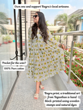 Lemon Meadow Pure Cotton Dress With Pocket