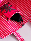Pink Jungle Glow Tote Bag with Zip