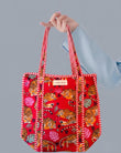 Ruby Jungle · Quilted Cotton Tote Bag