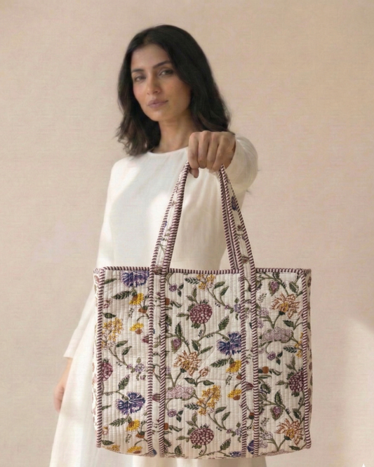 Pearl Carryall Tote Bag with Zip