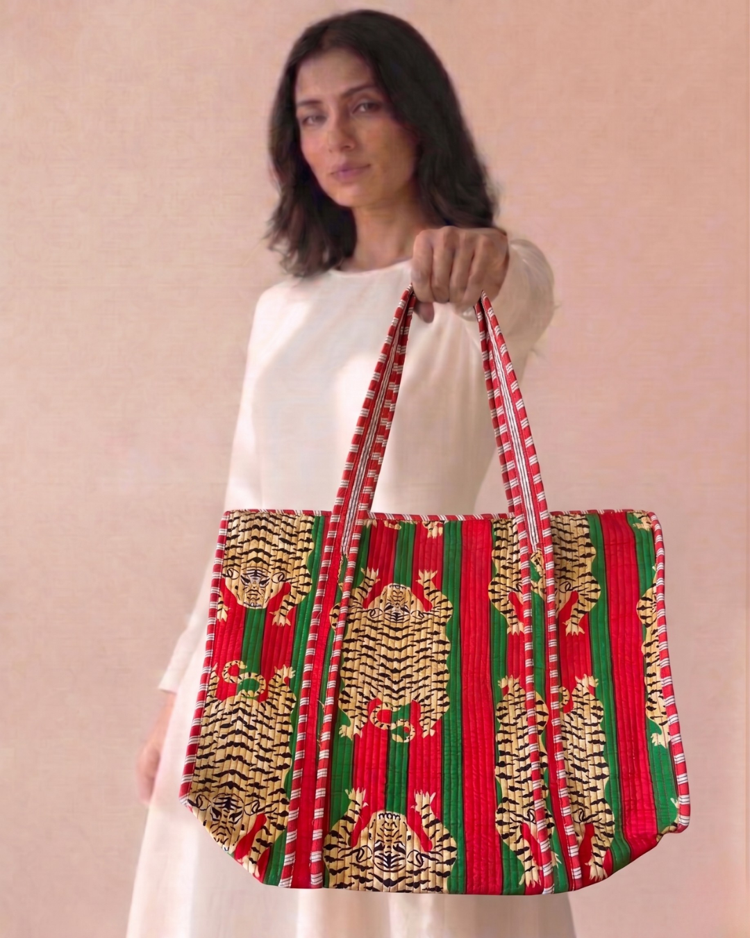 Tiger Trek Tote Bag with Zip