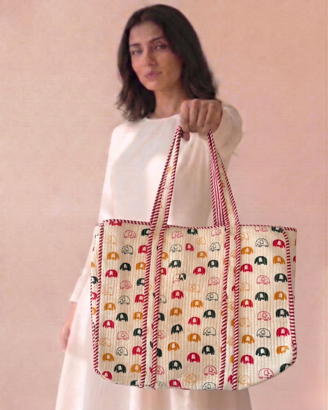 Jaipur Special Tote Bag with Zip - 4 Colors
