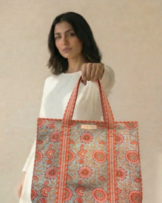 Blossom Belle Tote Bag with Zip