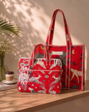 Jungle Glow Tote Bag with Zip
