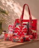 Jungle Glow Tote Bag with Zip