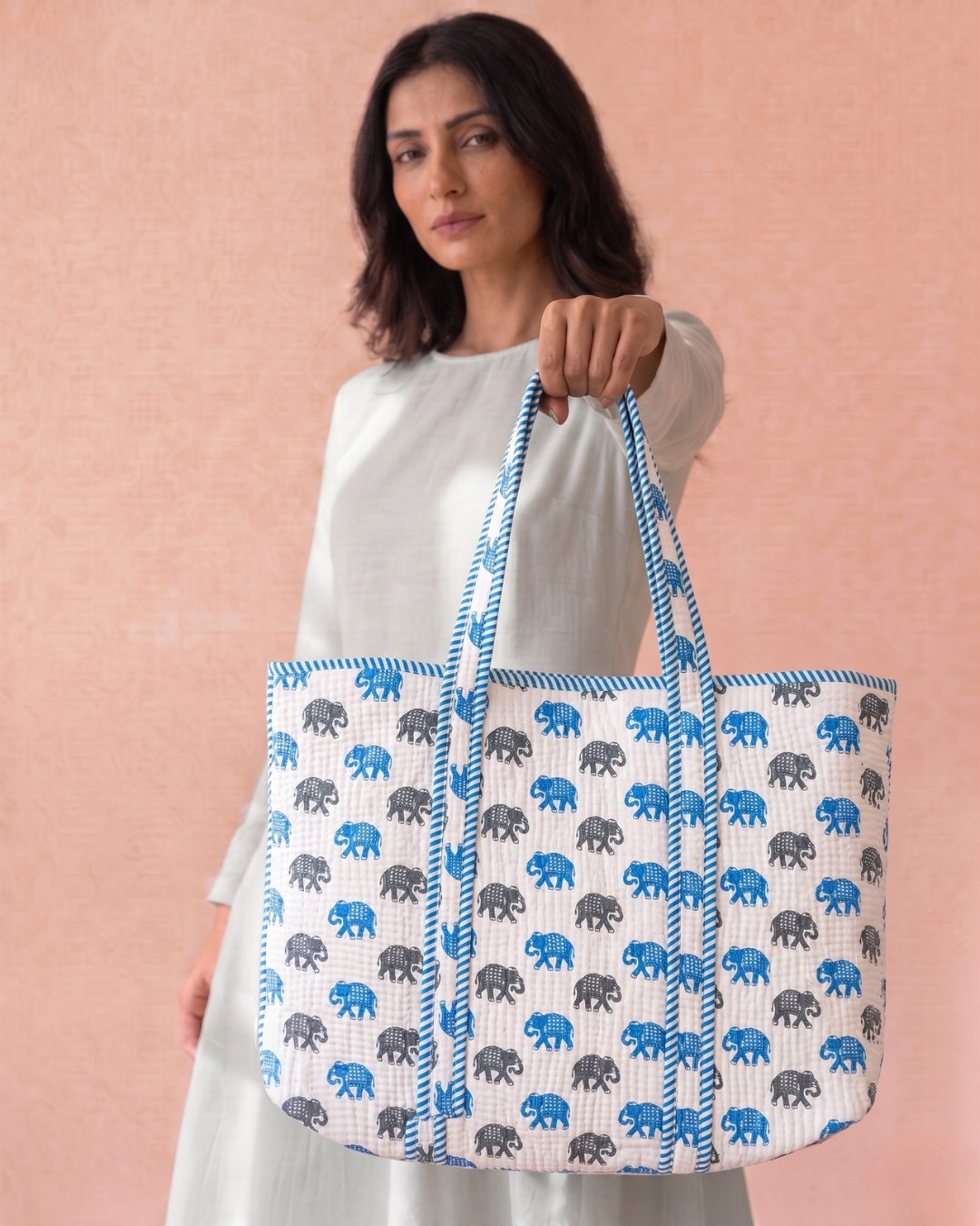 Jaipur Special Tote Bag with Zip - 4 Colors