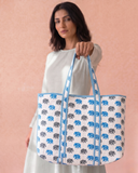 Jaipur Special Tote Bag with Zip - 4 Colors