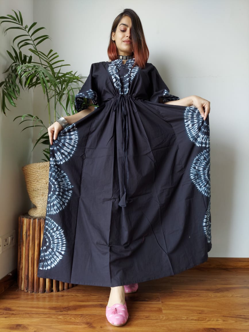 Hand Printed Cotton Kaftan Dresses