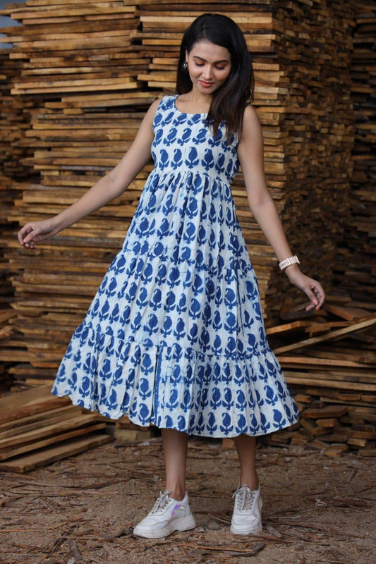 Bagru Hand Printed One Piece Dress