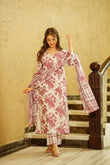 Printed Muslin Straight Suit Set