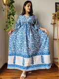 Hand Block Printed Cotton Free Size Dress