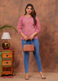 Pure Hand Block Printed Cotton Top