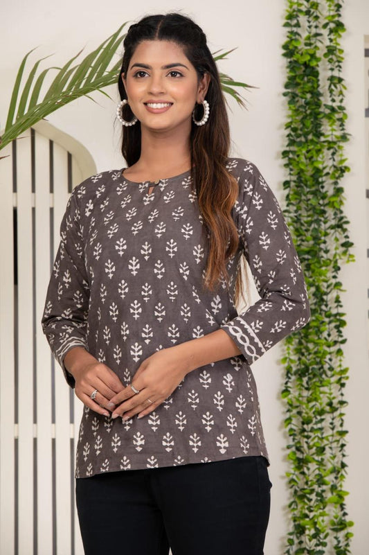 Pure Hand Block Printed Cotton Top
