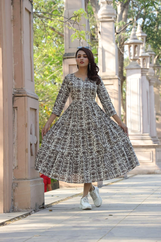 Silver Lining Pure Cotton Dress With Pocket