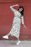 Lemon Meadow Pure Cotton Dress With Pocket