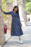 Blue Whisper Pure Cotton Dress With Pocket