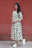 Lemon Meadow Pure Cotton Dress With Pocket