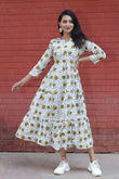 Lemon Meadow Pure Cotton Dress With Pocket