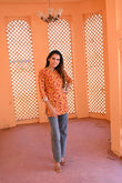 Soft Sunshine Bloom Pure Cotton Short Kurti