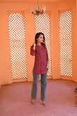 Cherry Bloom Pure Cotton Short Kurti