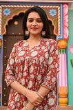 Laal Baagh Pure Cotton Short Kurti