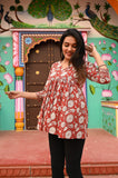 Laal Baagh Pure Cotton Short Kurti