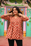 Sunehri Pure Cotton Short Kurti