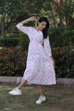 Breezy Blush Pure Cotton Dress With Pocket